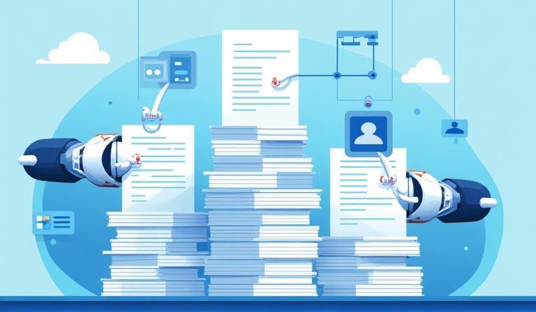 Illustration representing document processing automation